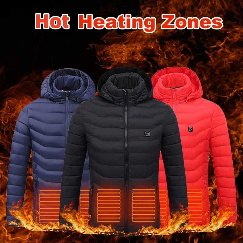 Veste Chauffante ZENDO Africa™ – Manteau d’Hiver Intelligent avec Capuche Isolée