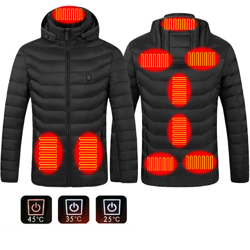 Veste Chauffante ZENDO Africa™ – Manteau d’Hiver Intelligent avec Capuche Isolée