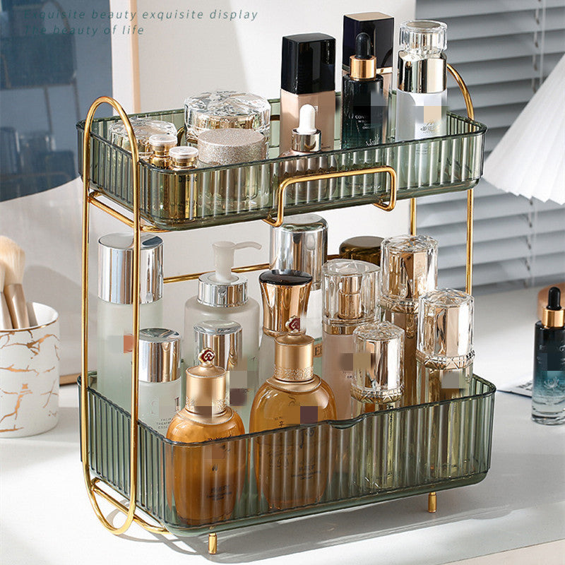 ZENDO Luxe™ – Étagère Cosmétique de Salle de Bain Dorée / Luxury Bathroom Cosmetic Shelf