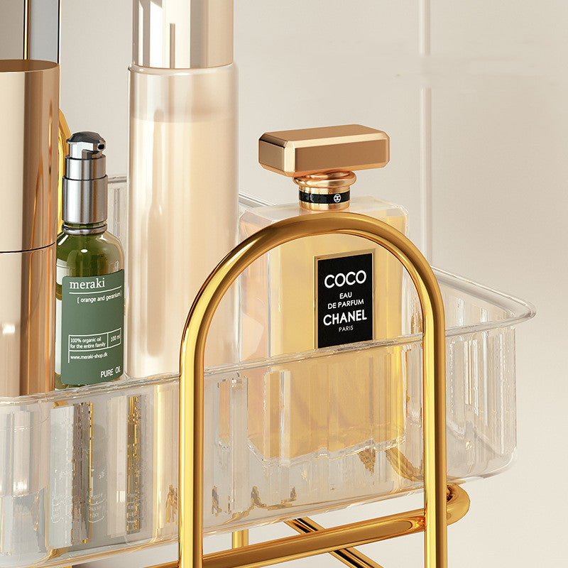 ZENDO Luxe™ – Étagère Cosmétique de Salle de Bain Dorée / Luxury Bathroom Cosmetic Shelf